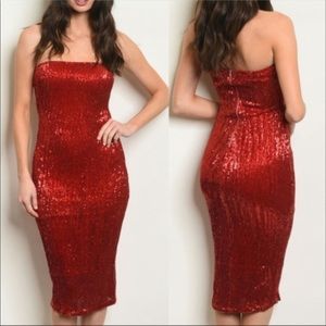 Dresses - 🎄HOLIDAY COLLECTION: Red Sequined Dress Dresses - 🎄HOLIDAY COLLECTION: Red Sequined Dress